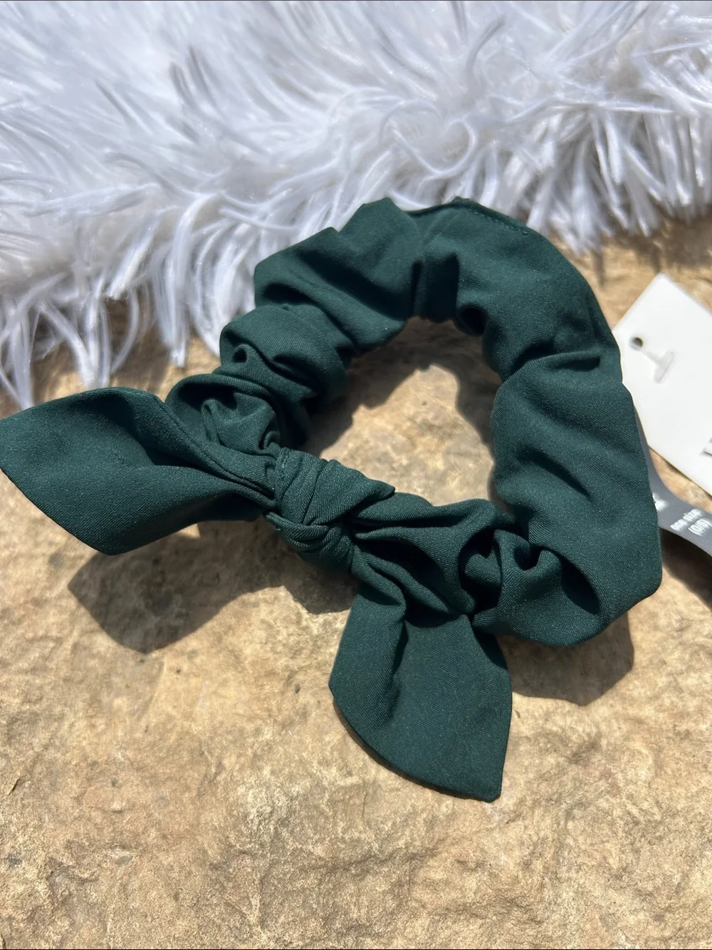 Vuori Scrunchie with Bow in Grass  Dark Green Color New with tags!